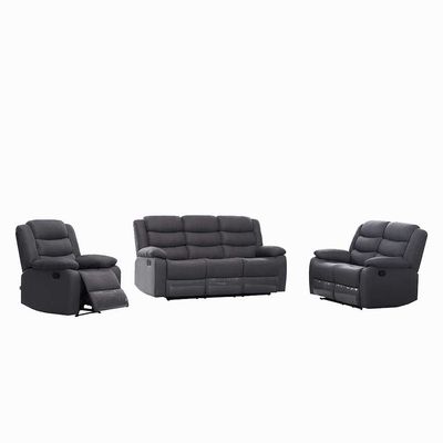 Homer 1-Seater Fabric Recliner - Dark Grey - With 2-Year Warranty